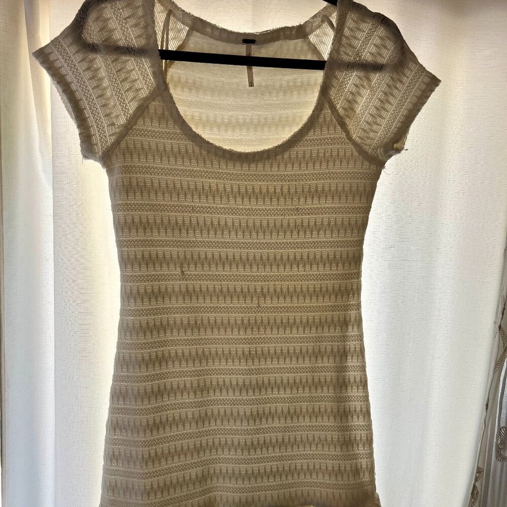 Free People White Mini Baby Doll Dress